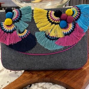 Vince Camuto Wittan canvas convertible clutch